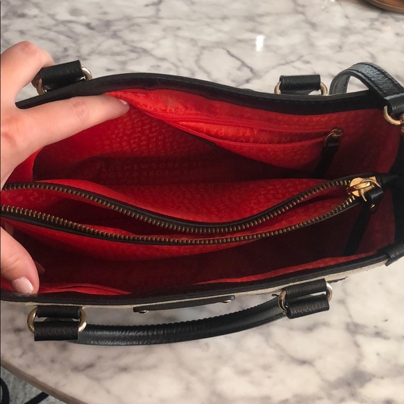 Black purse with red inside Clearance